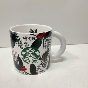 Starbucks 2021 Christmas Holiday Mug Cup Pinecones Holly Berry 12 oz.